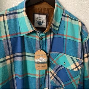 GIOBERTI Mens Plaid Flannel Shirt Size 3XL New